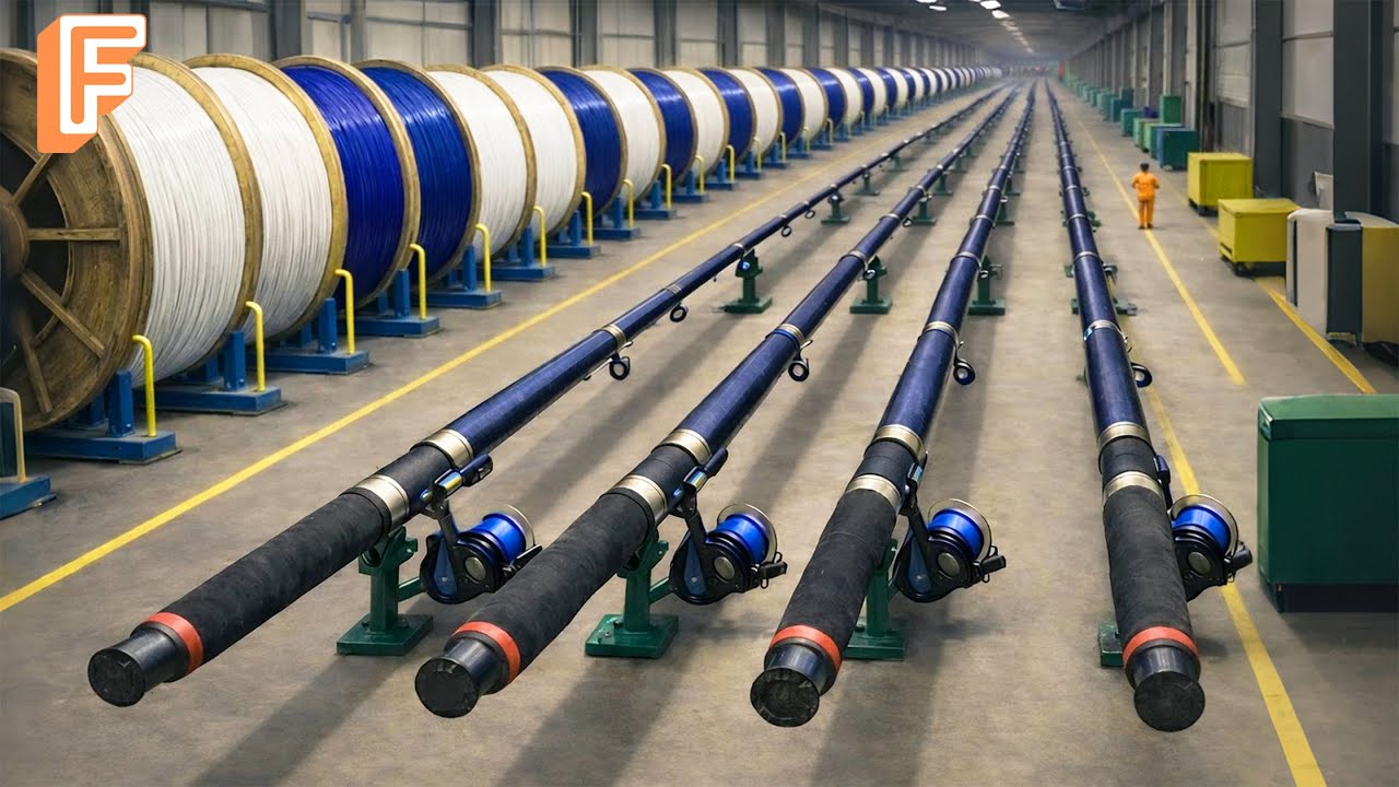 How Millions of Fishing Rods Are Made Every Year Inside Massive Production Line