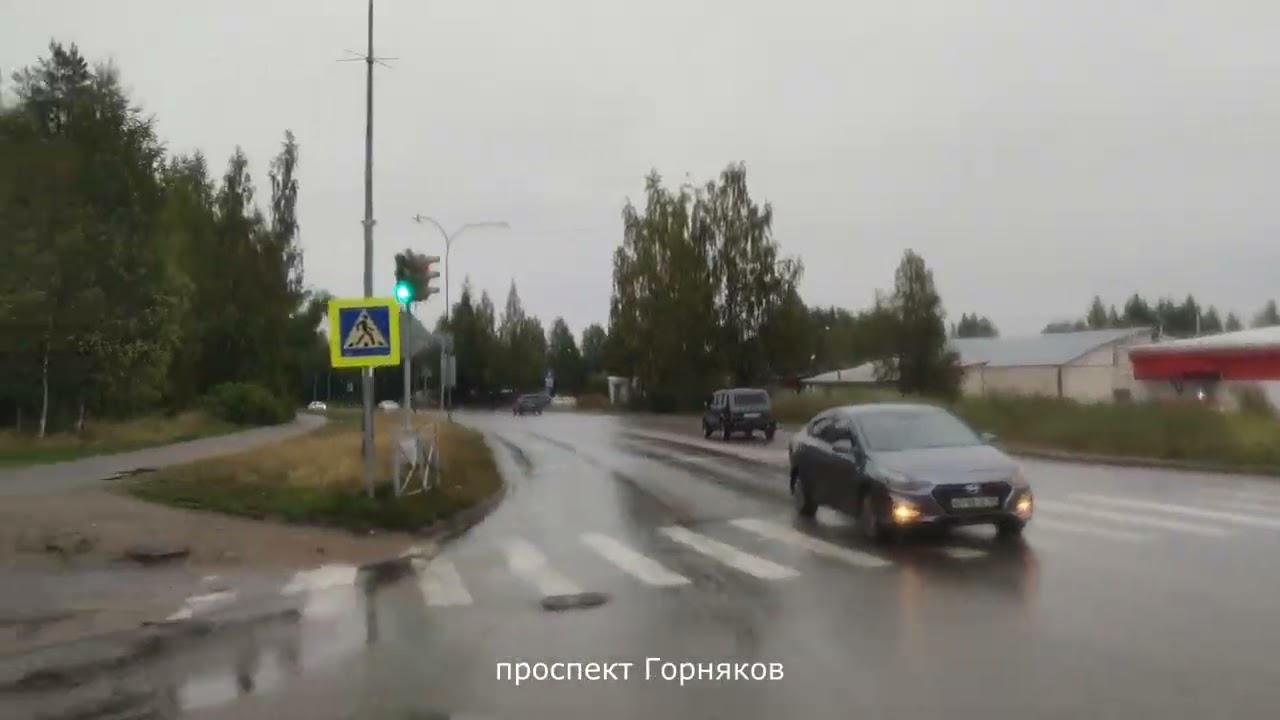 Из окна автобуса. Маршрут #4, г. Костомукша, Вокзал Костомукша - Торговый центр - Леспромхоз