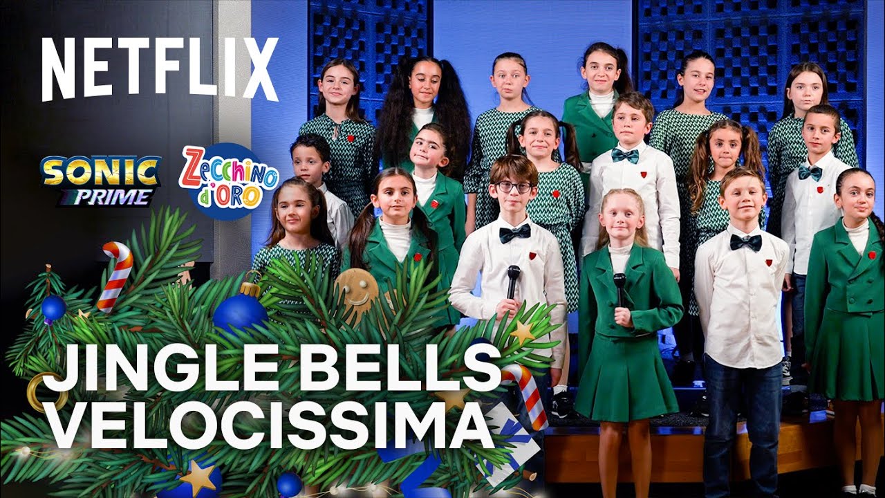 Il PICCOLO CORO DELL'ANTONIANO canta Jingle Bells alla VELOCITÀ DI SONIC 🎤🦔 Netflix DOPOSCUOLA