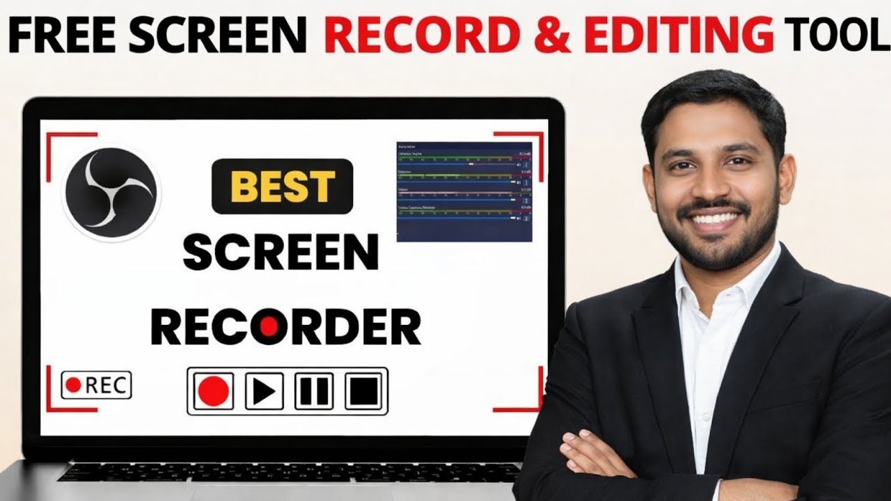 Best FREE Screen Recorder & Editing Tool 🔥 | Laptop/PC Screen Record Kaise Kare (No Watermark)