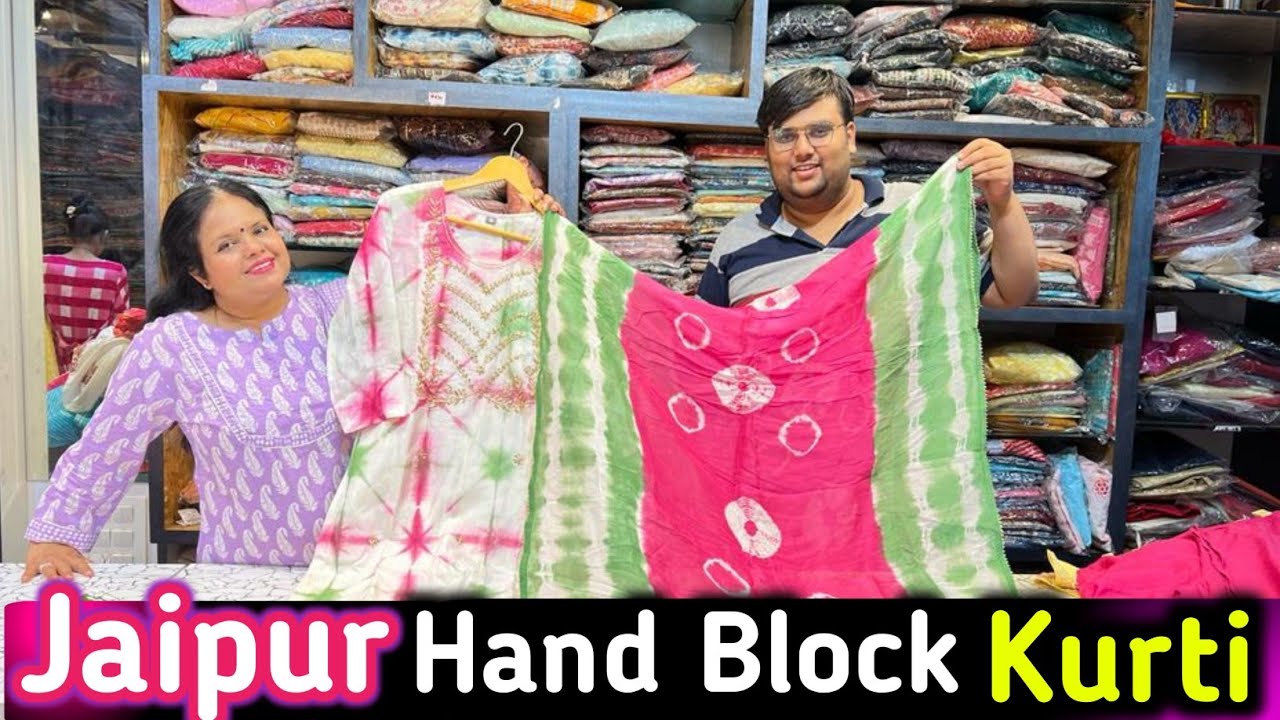 hand block print Jaipuri kurti / jaipuri kurti manufacturer in jaipur
