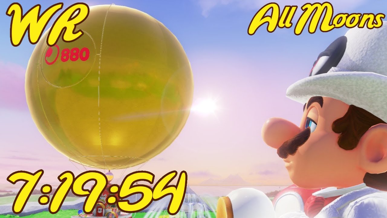 [Former WR] Super Mario Odyssey: All Moons (880) Speedrun in 7:19:54