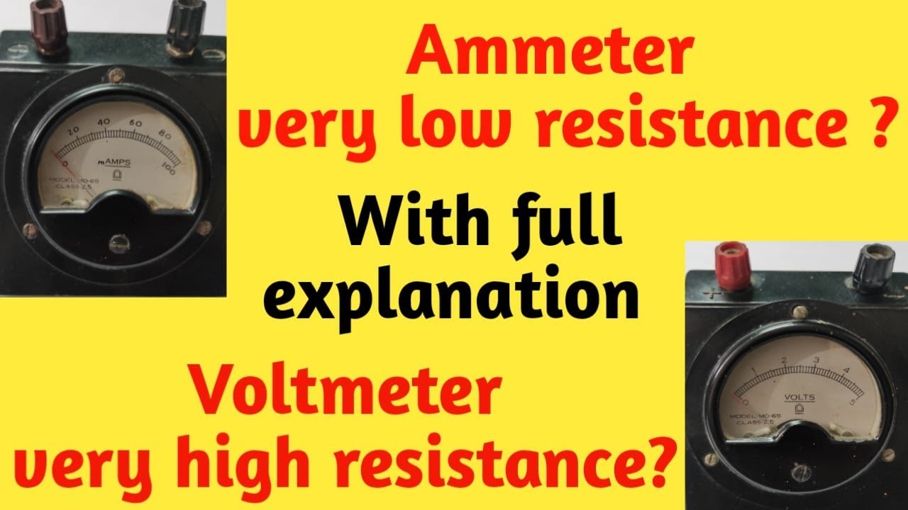 Why Ammeter should have Low Resistance & Voltmeter should have High Resistance | Voltmeter & Ammeter