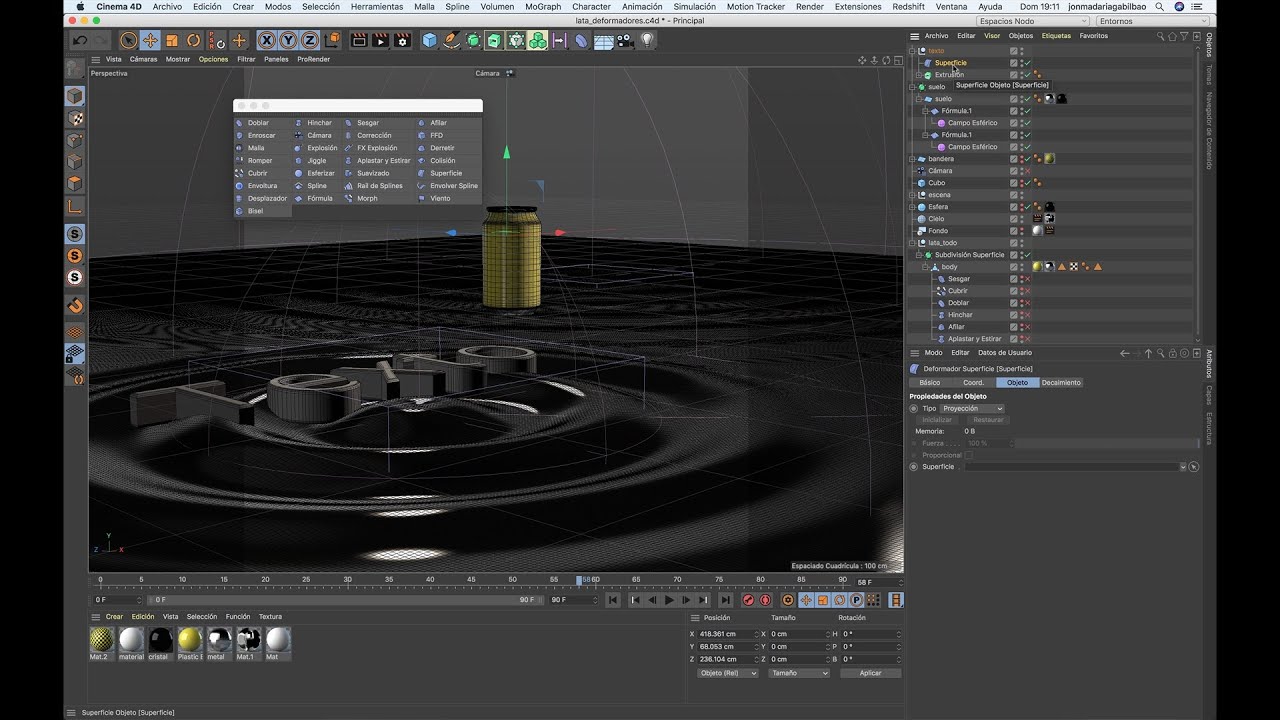 Deformadores 2 en Cinema 4D