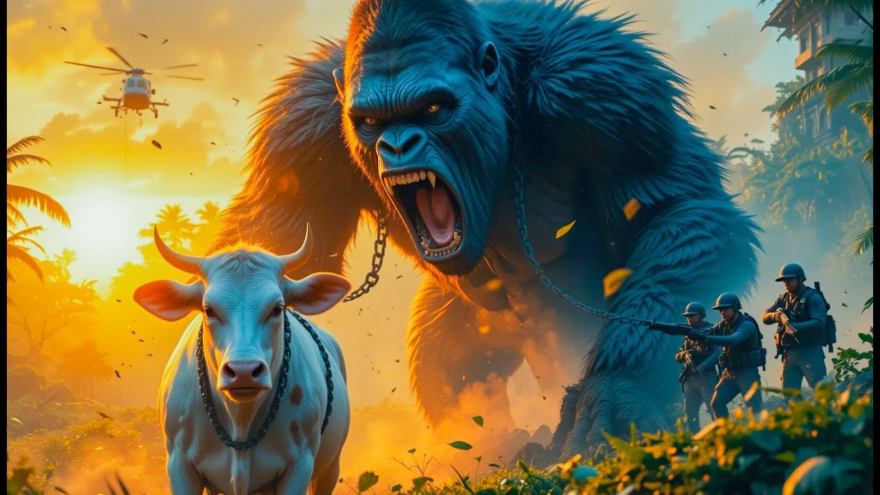 Courageous Team vs Giant Gorilla &ndash; Epic Jungle Rescue of the Innocent Cow