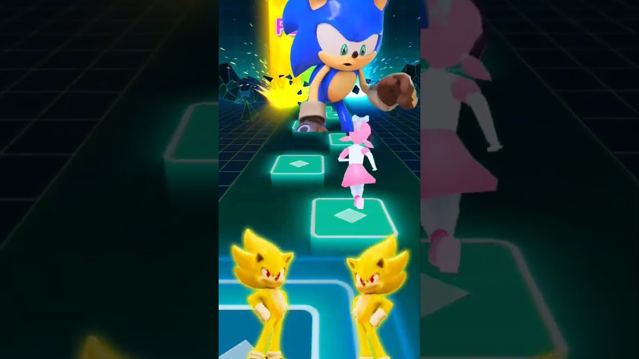 Super Sonic dancing | Tiles Hop EDM Rush #tileshop