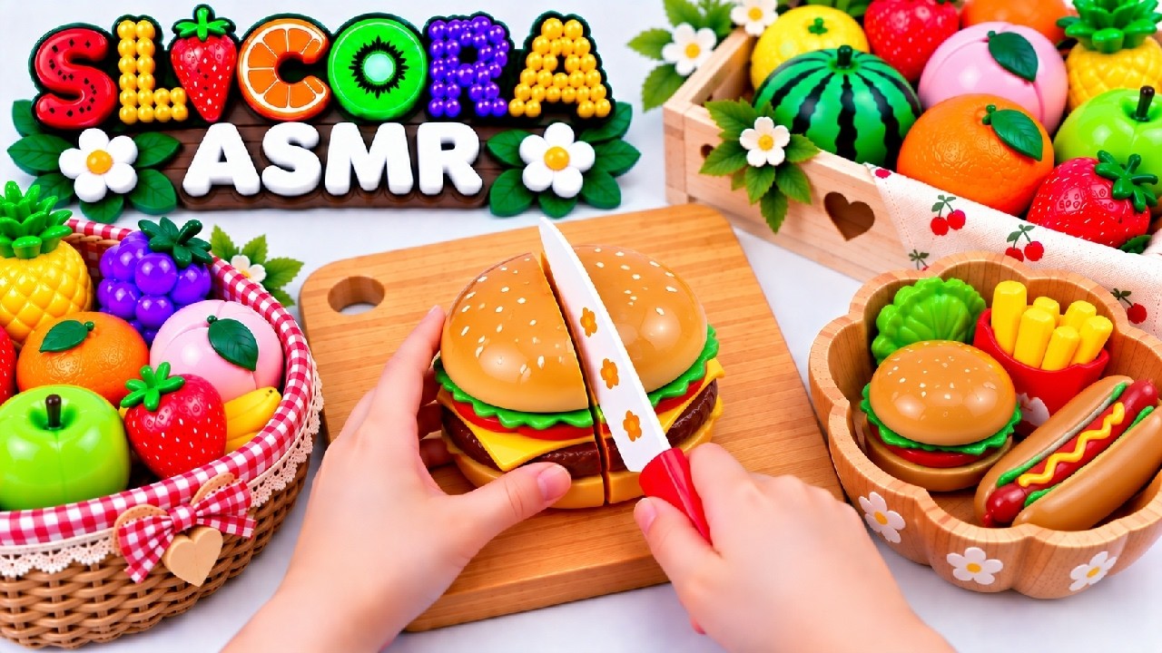 Refreshing Fruit Cutting ASMR 🍔