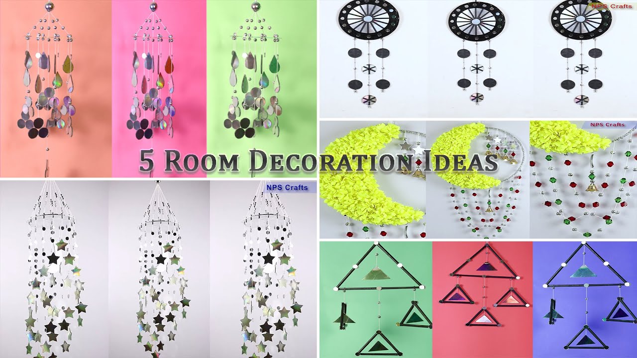 5 Beautiful CD Room Decoration Ideas | How to make CD Wall Hanger | DIY Room Decor | CD Art & Craft
