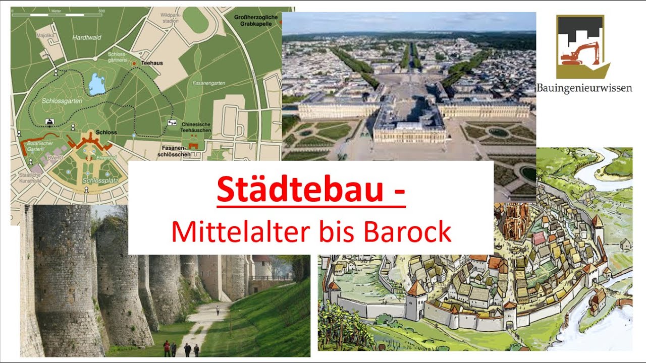 Stadtbauwesen - St&auml;dtebau vom Mittelalter bis zum Barock