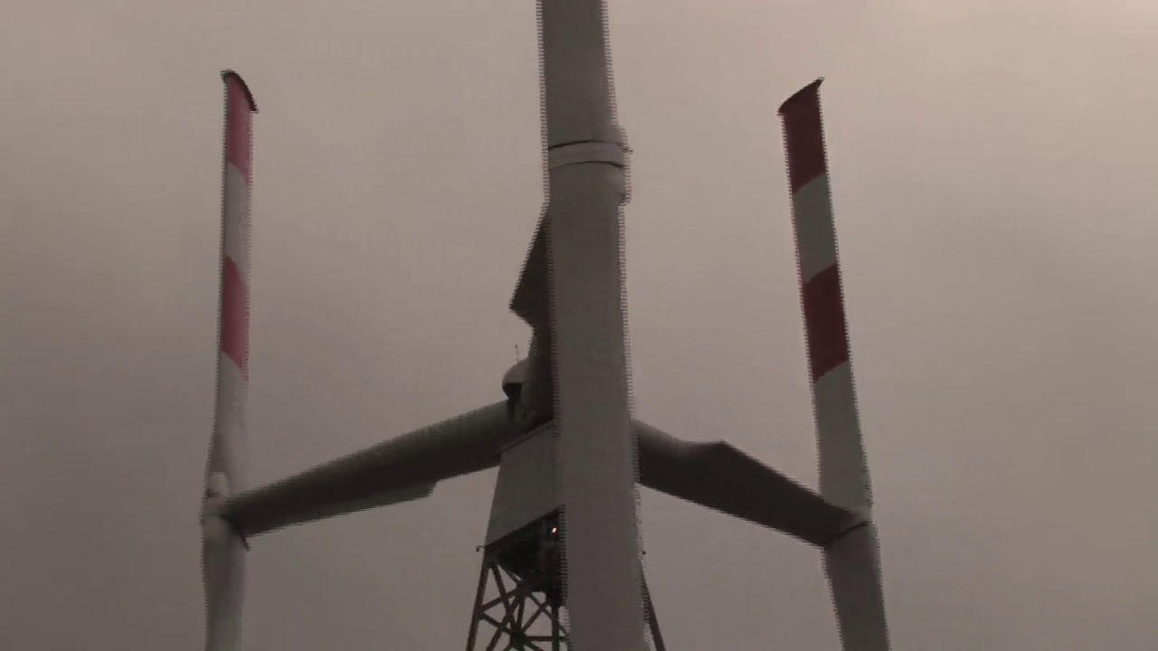 The world largest vertical axis wind turbine starts first test run