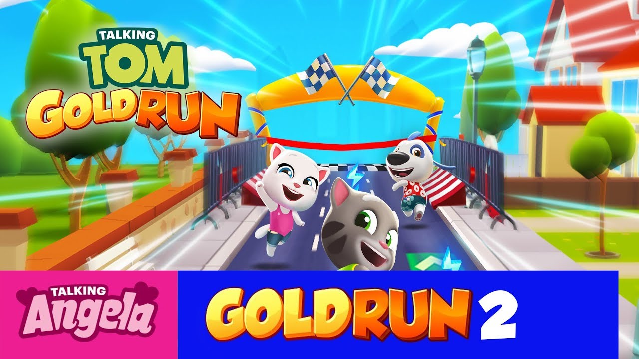 My Talking Angela Gold Run Играйте в Хэллоуин для детей Полный эпизод №2