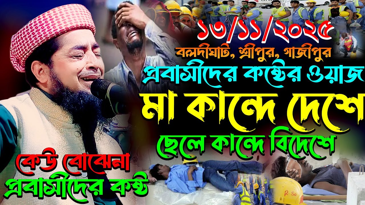 ১৩-১১-২০২৫কেউ বোঝেনা প্রবাসীদের কষ্ট | Eliasur Rahman Zihadi | মুফতি ইলিয়াছুর রহমান জিহাদী নতুন ওয়াজ