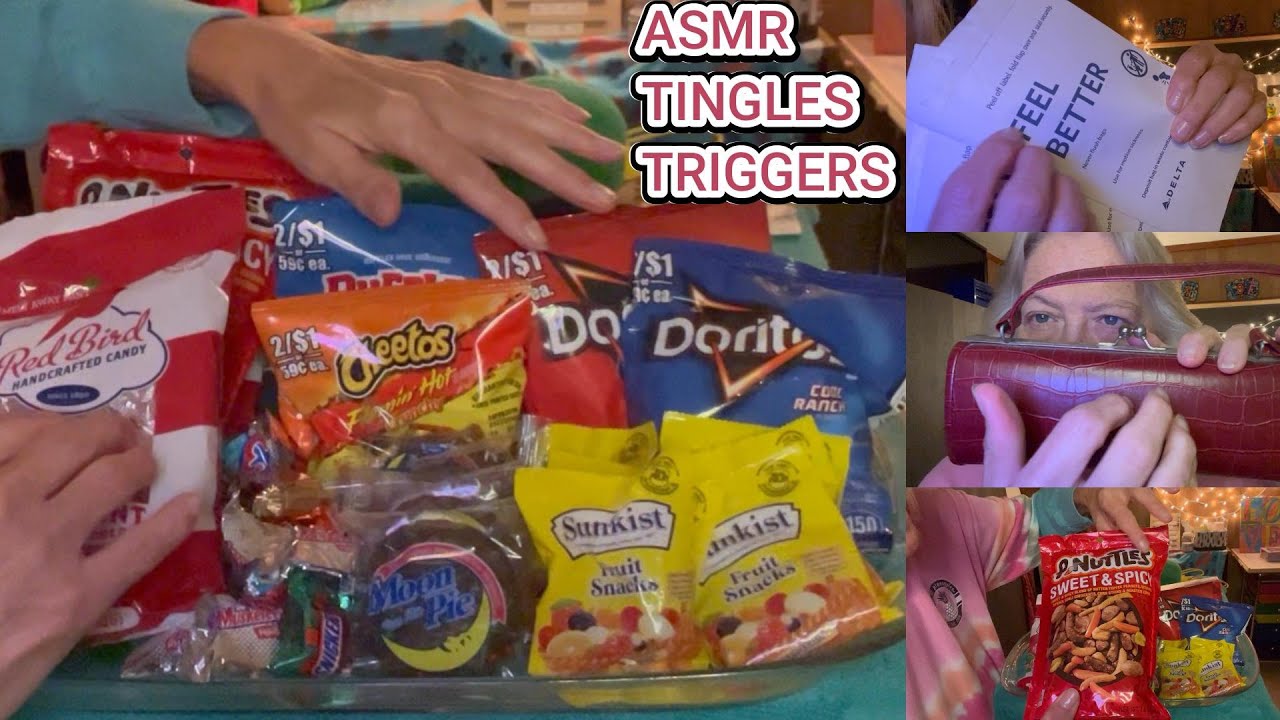 ASMR*Amazing,Tingles,Triggers,Tracing,Tapping,Scratching, Crinkles/Items used in Rude Airline Video