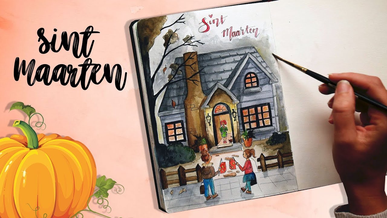 Sint Maarten Illustratie - aquarel illustratie | CreaChick