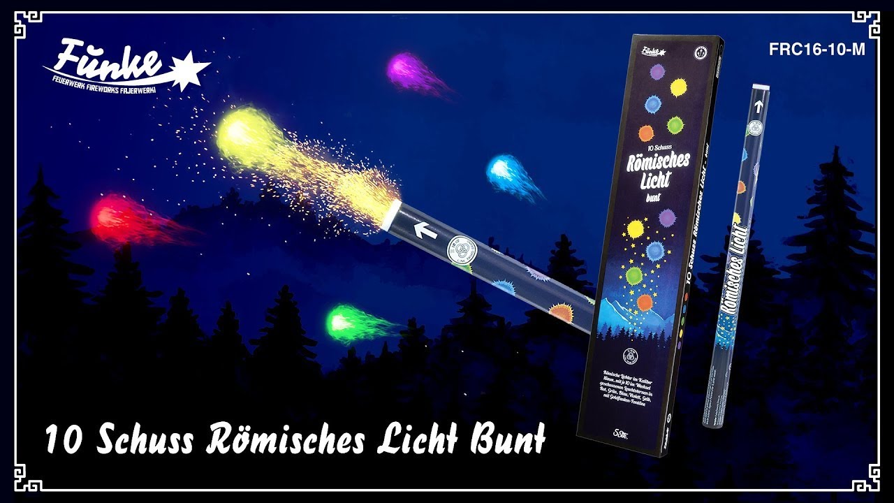 Funke 10 Schuss Römisches Licht Bunt