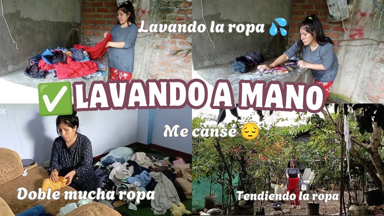 ✅ LAVANDO La ROPA A MANO🧼+Doble mucha ropa👕#lavandoroupa #Motivación