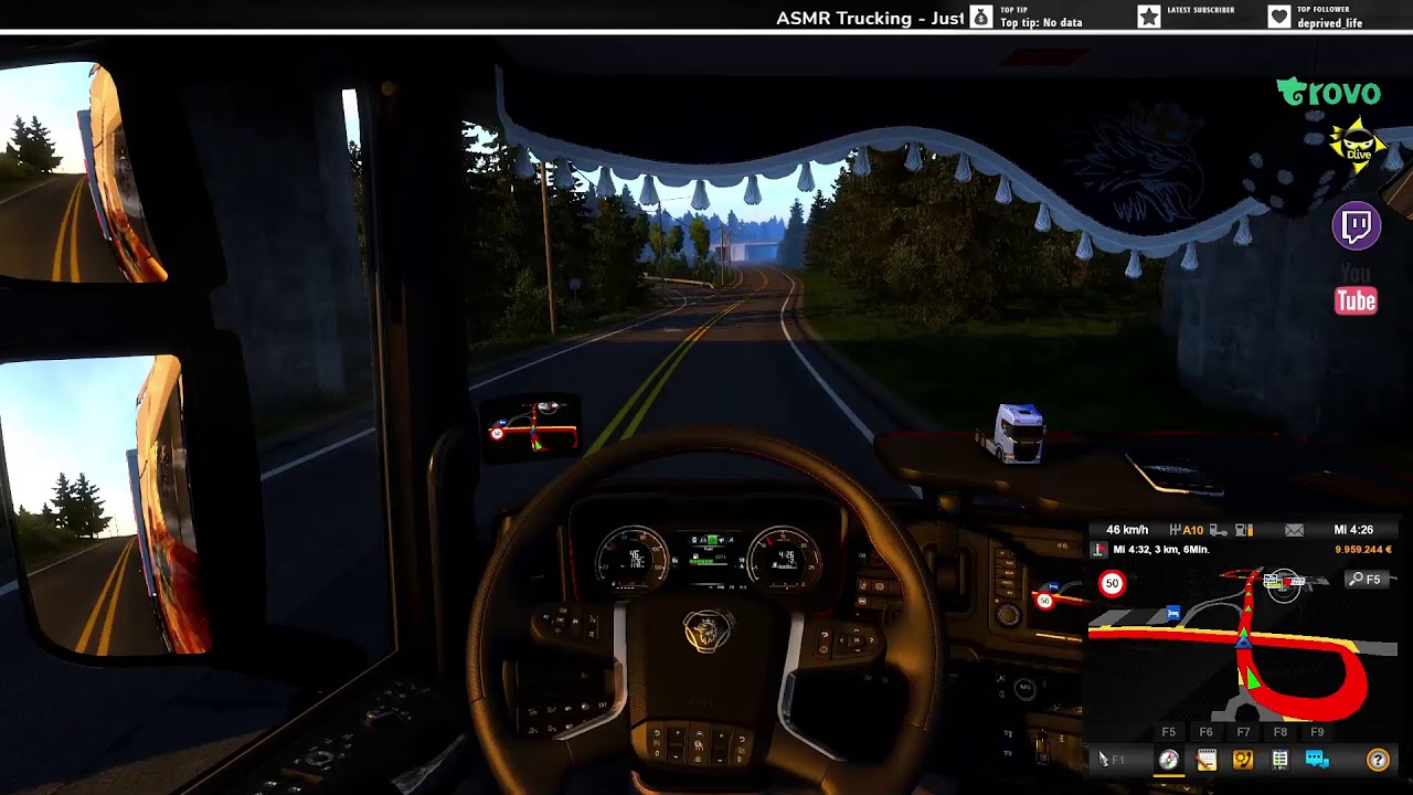 ASMR Trucking - Just Driving No Talking. Next Generation Scania Truck | ASMR relaxing engine sound