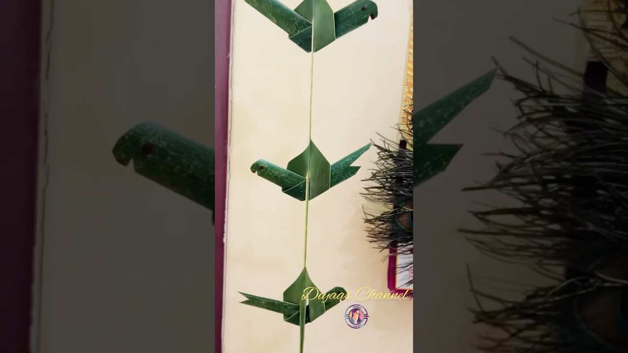 Beautiful parrot decor with coconut leaves | festival decoration ideas | coconut leaf decoration#diy
