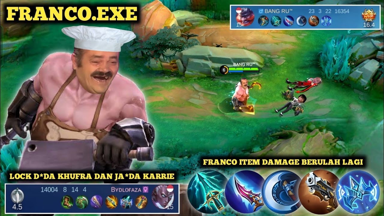 FRANCO.EXE|| FRANCO ITEM DAMAGE BERULUHA LAGI LOCK DU*DA KHUFRA DAN JA*DA KARRIE SAMPA MAMPUS