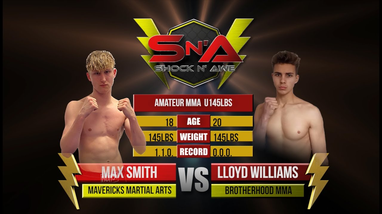 Shock N Awe 33 - Max Smith vs Lloyd Williams Amateur Featherweight MMA 145lbs