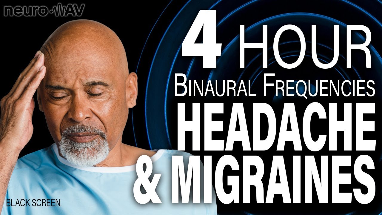 4 Hour Binaural Beats for Migraine Relief • 150Hz & 156Hz Pure Tones • Black Screen for Deep Rest