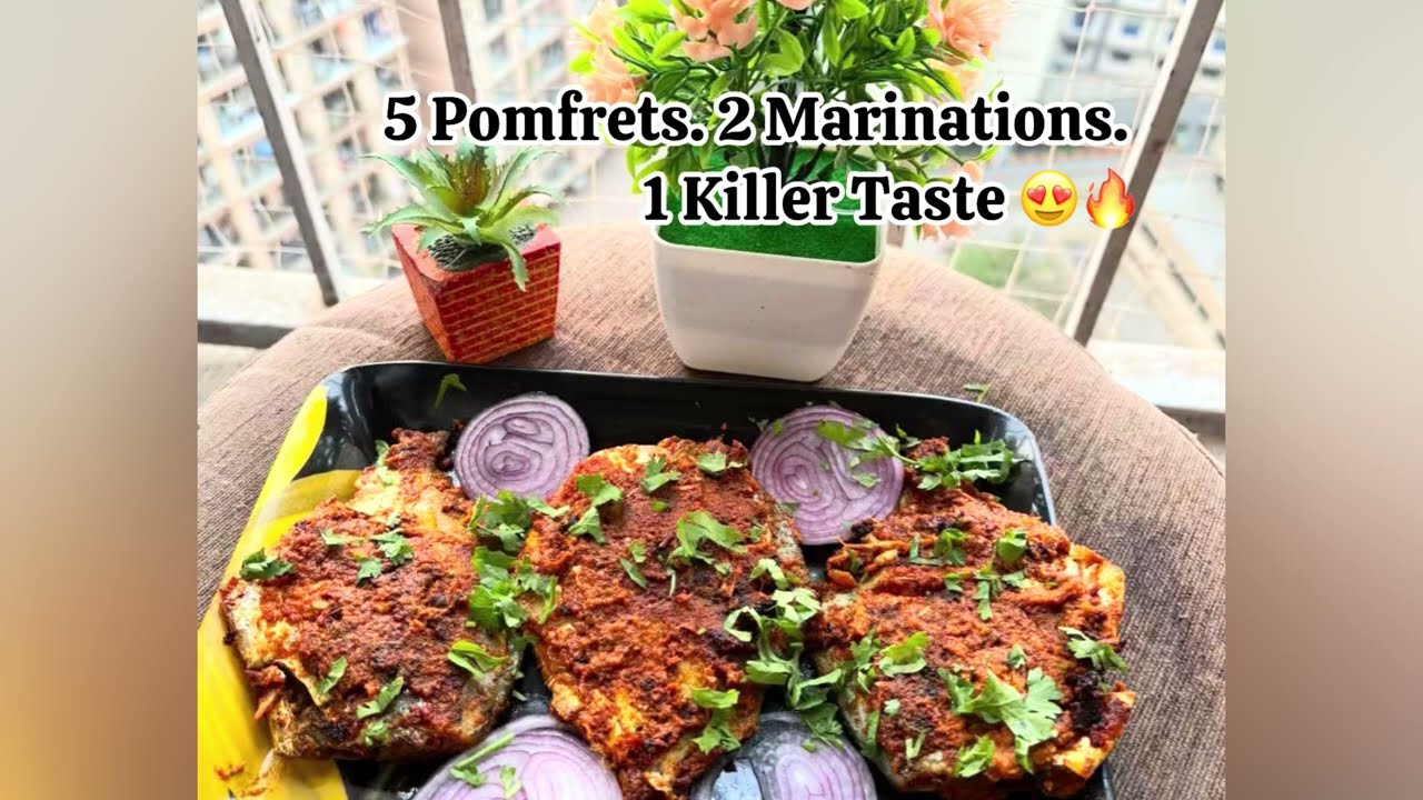 Restaurant jaisa Tandoori Pomfret Fry ab ghar pe 🔥🐟Double marination = double taste 😍