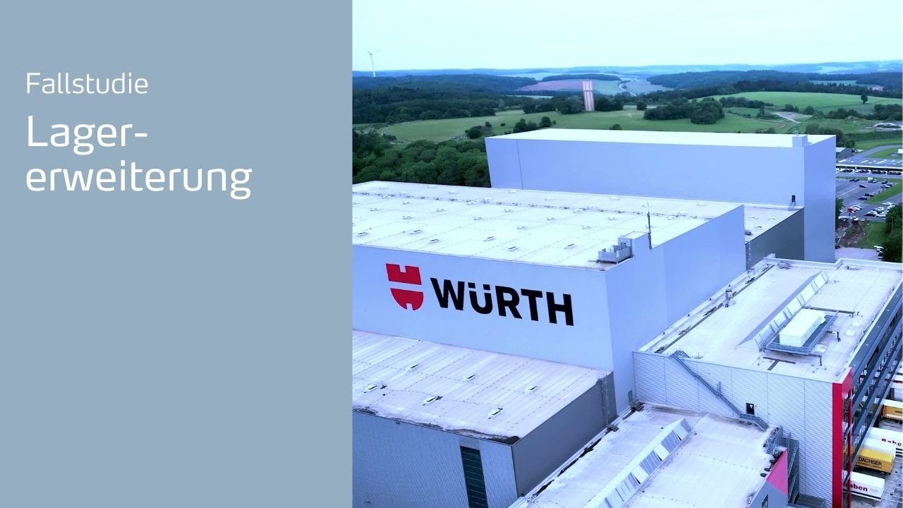 Neues 50 m hohes Hochregallager für Würth Industrie Service | Lagererweiterung durch Kardex