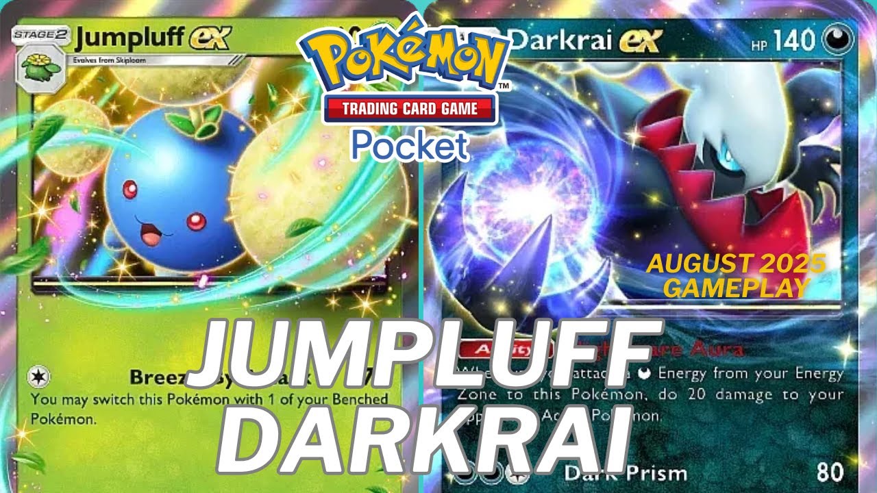 Jumpluff ex & Darkrai ex | August 2025 Pokemon TCG Pocket Gameplay
