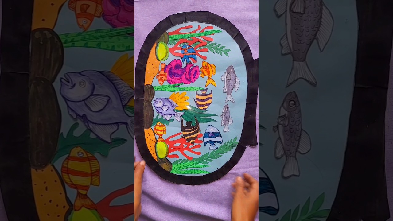 Paper Fish Aquarium/ Craft for kids#shorts  #shortsfeed