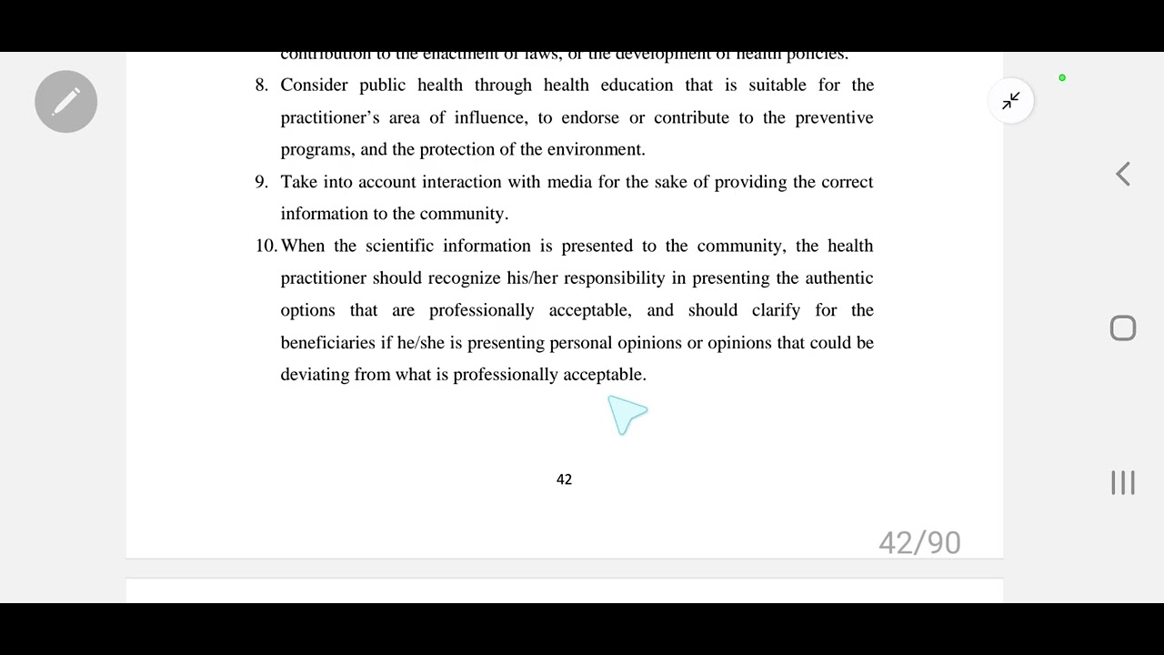 Healthcare practitioner's duties towards community 