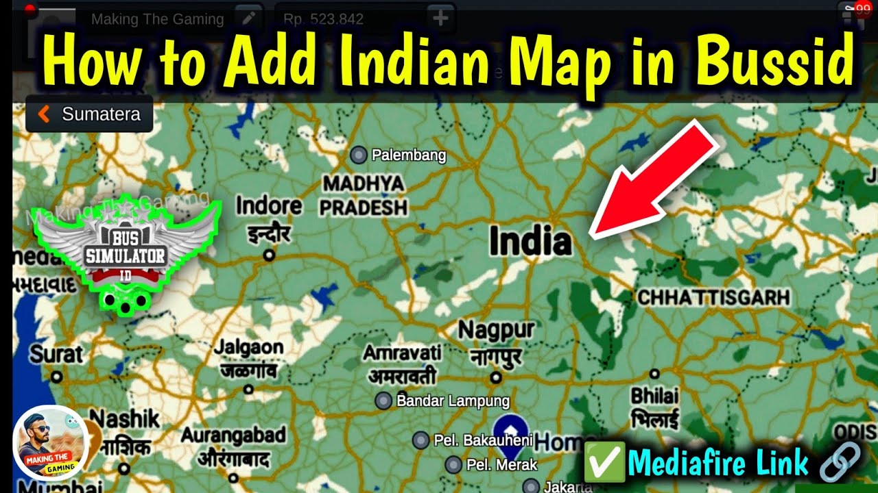How to Add India Map in Bus Simulator Indonesia | Map Mod For Bussid | Mod Map Bussid v3.7.1 ||