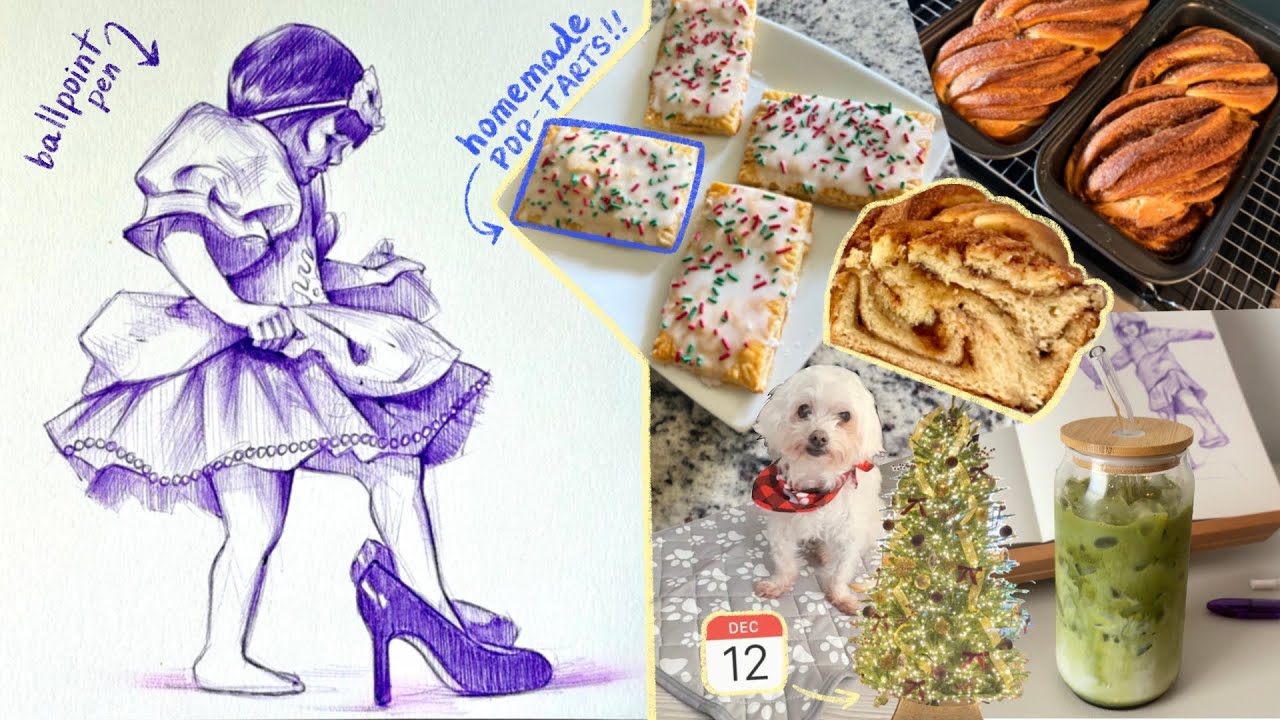 Cozy Winter Rituals ⛸️ drawing, matcha, & holiday baking