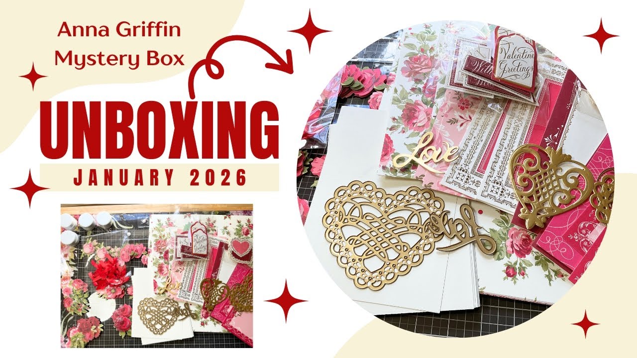 Anna Griffin Mystery Box | January 2026 | chatting and cutting out the die set #annagriffin