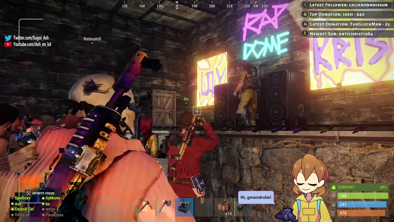 Lilypichu vs KristoferYee RAP BATTLE | OTV & Friends Rust | Ash_on_LoL plays Rust