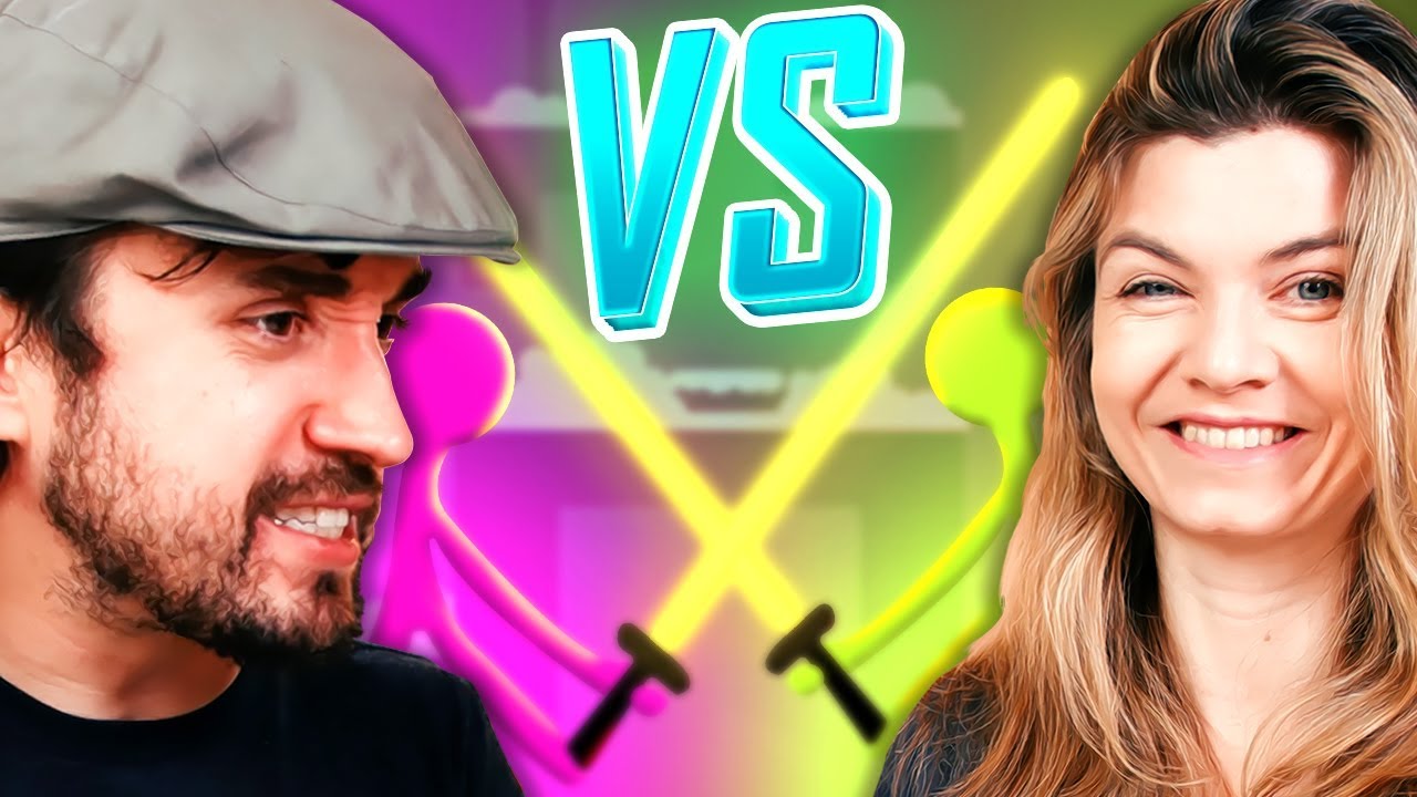 CUIDADO COM O LASER! - STICK FIGHT (com sabre de luz)
