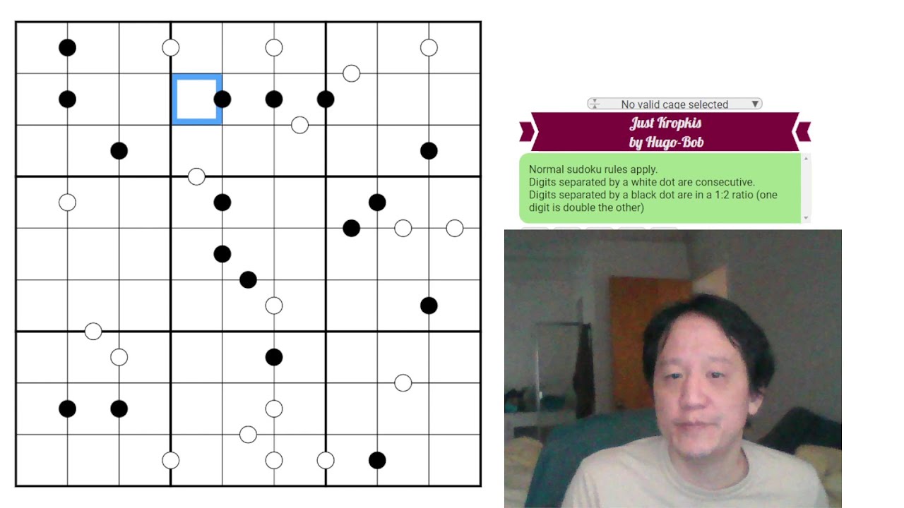 Frank Puzzles About Just Kropkis - Variant Sudoku [Very Easy, 92% Rating]