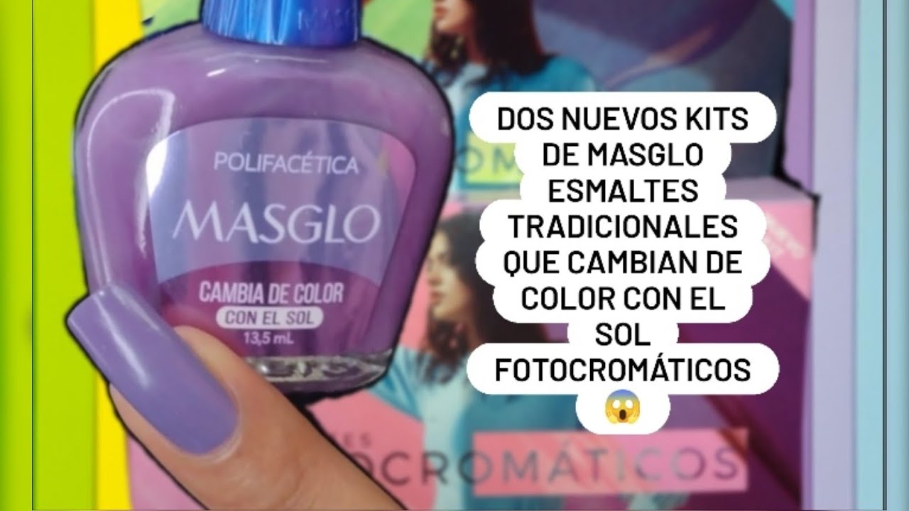 DOS NUEVOS KITS DE MASGLO ESMALTES TRADICIONALES QUE CAMBIAN DE COLOR CON EL SOL FOTOCROMÁTICOS 😱