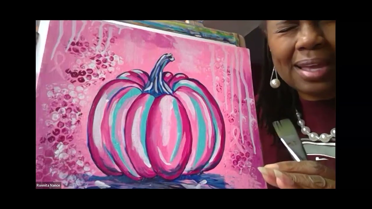 Cultural Creations-Online Acrylic Painting Workshop, Pink Pumpkin
