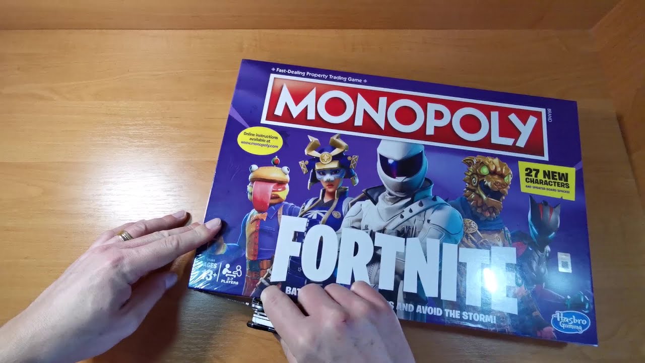 Unboxing: Monopoly Fortnite 2nd Edition (2019) Board Game from Hasbro Gaming (E6603)