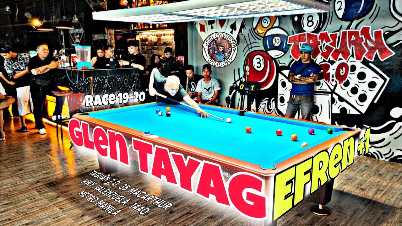 Efren Reyes 💯+1Win  🆚 Glen tayag 💯Race19-20 💥[PAREHAS] 💯@Taguan 2.0, 35 MacArthur Hwy,Valenzuela