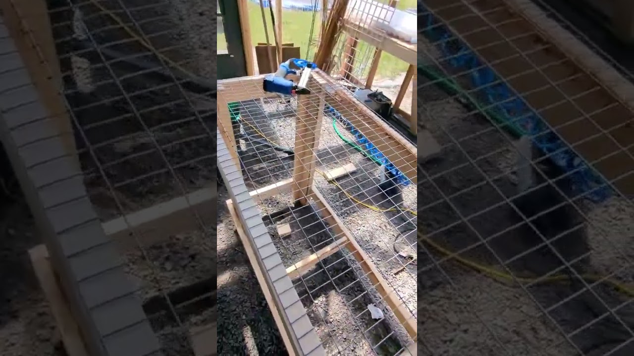diy mesh top greenhouse benches. they are perfect!