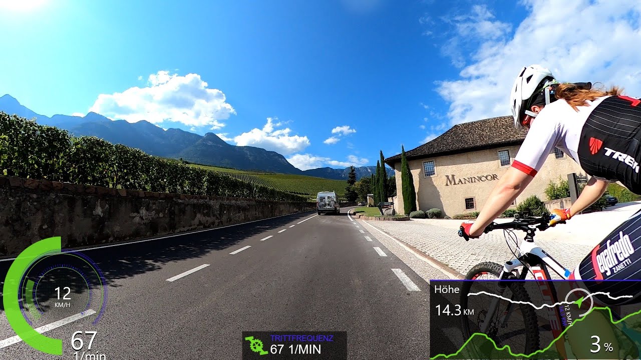 Ultimate 1 Hour Indoor Cycling Workout Wine Route South Tyrol Italy Garmin 4K Video
