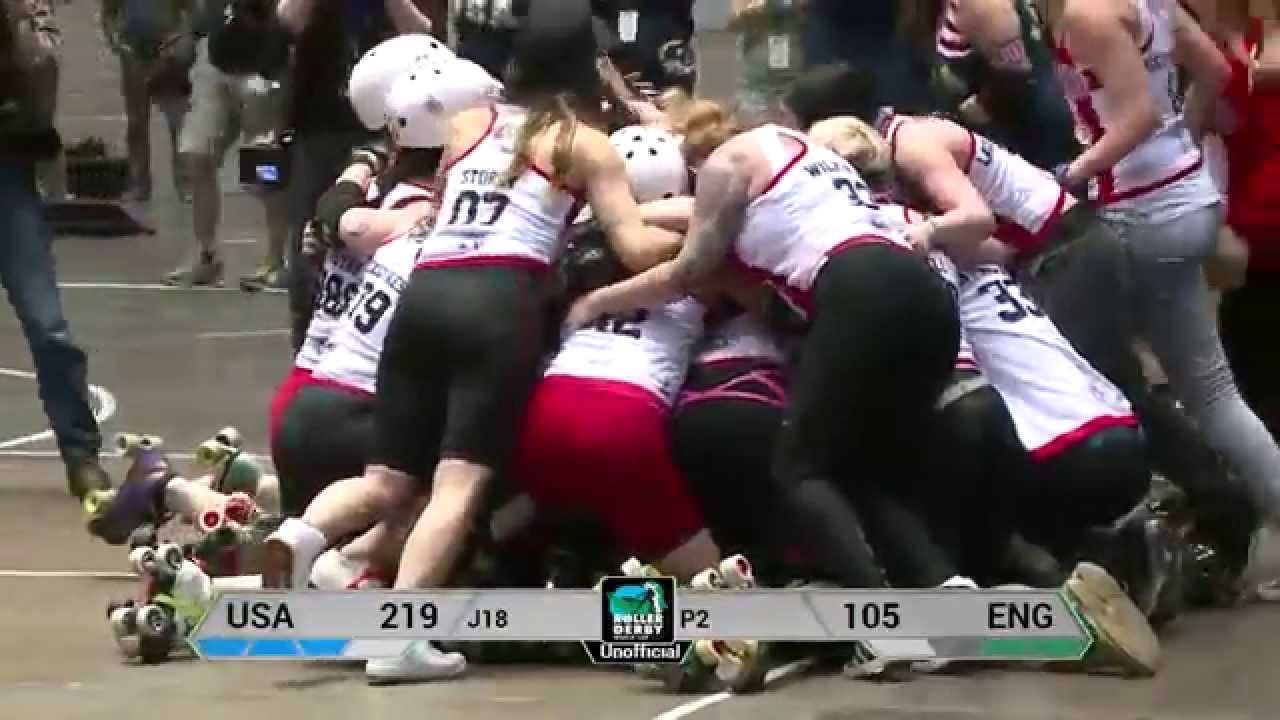 ROLLER DERBY WORLD CUP 2014 England vs USA Last Jam