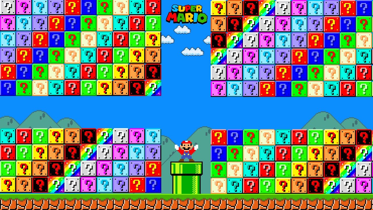 Can Mario press more Custom Item Blocks in Super Mario Bros.?
