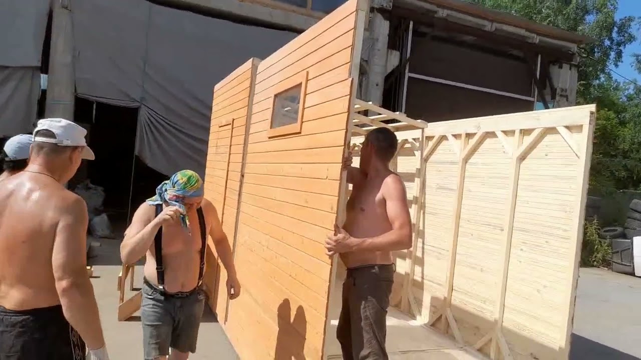 Хозблок разборный, монтаж