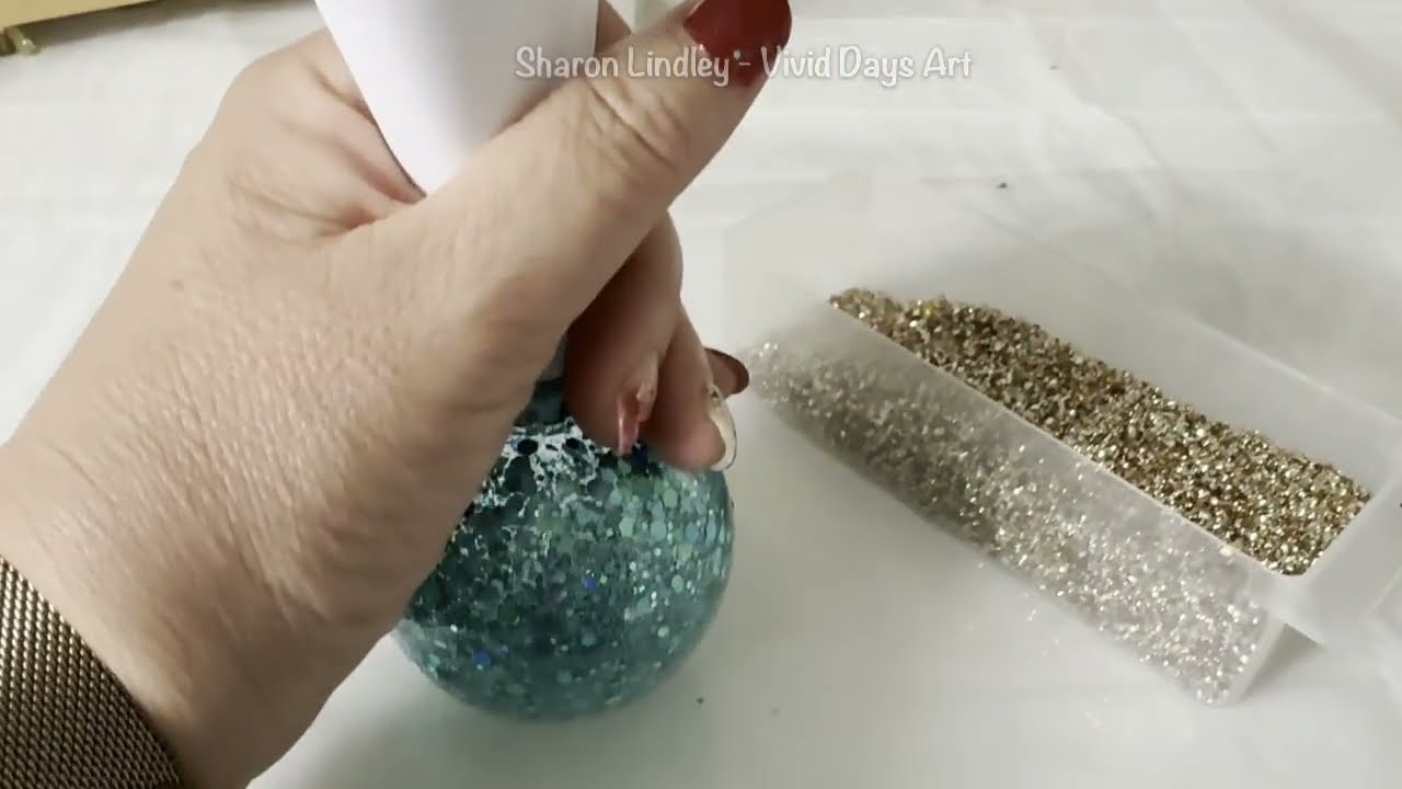 Holographic Turquoise Festive Bauble - Let your light shine