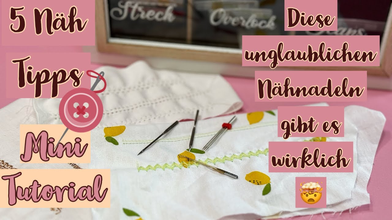 5 Tipps zum Nähen  🪡 unglaubliche Nähnadeln