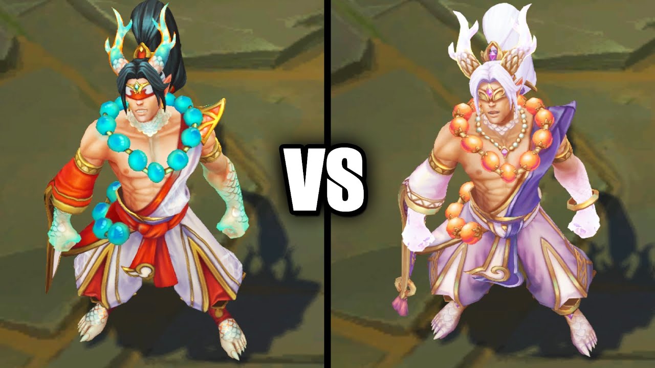 Heavenscale Lee Sin vs Divine Heavenscale Lee Sin Skins Comparison (League of Legends)