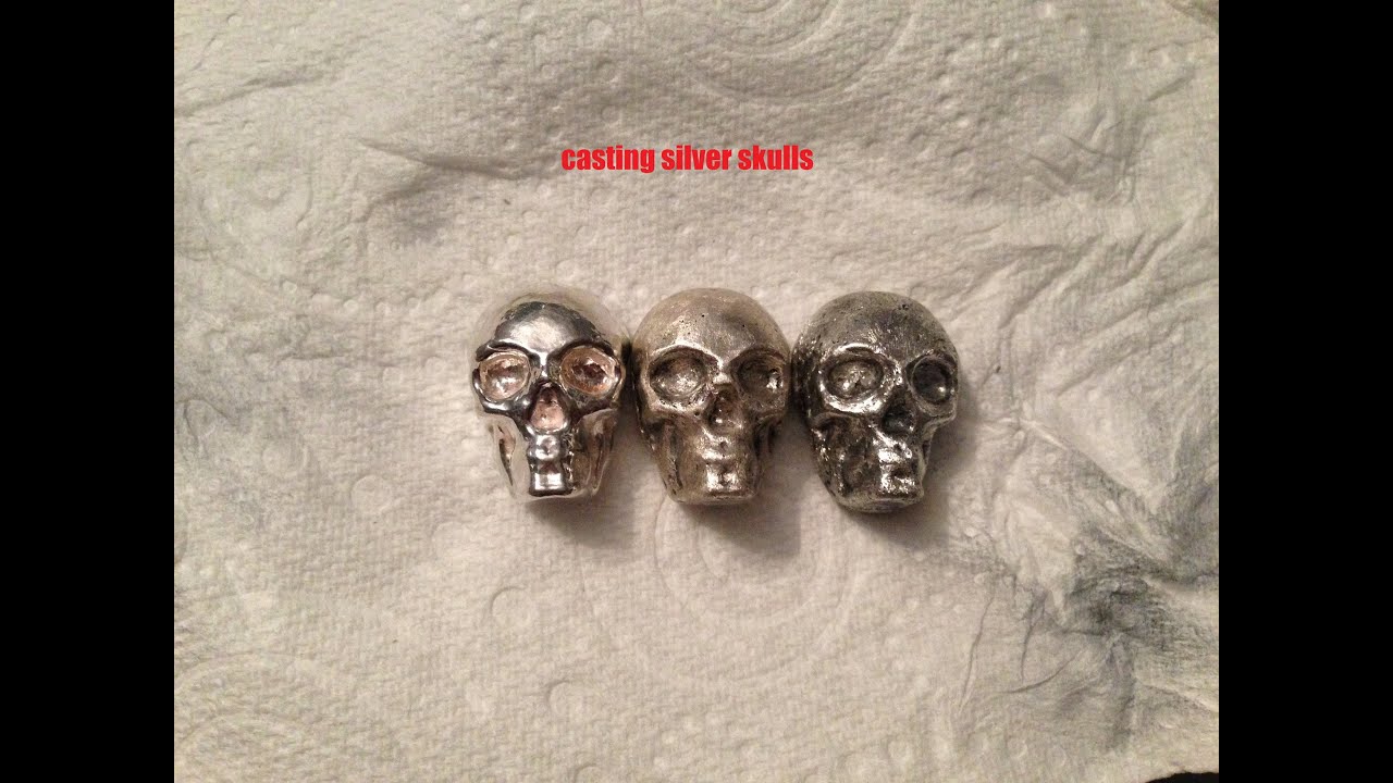 Casting a silver skull