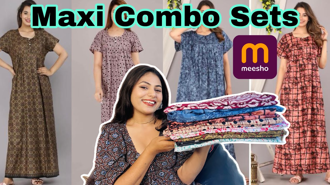 Mumma’s Special Maxi/Nighty/Night Dress From MEESHO || Meesho Cotton Nighty Haul || Daily Wear Maxi